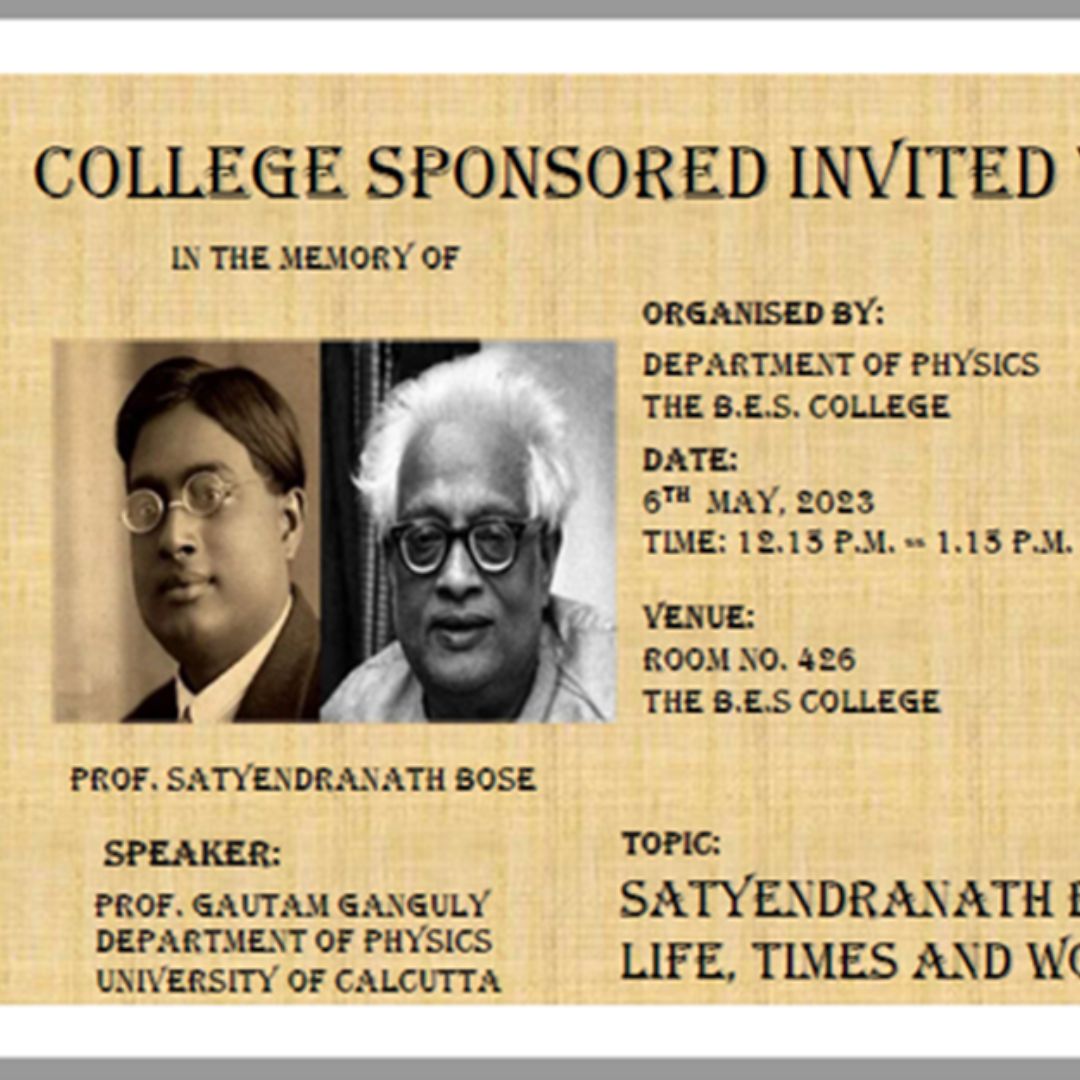 Satyendranath Bose Life, Times and Work