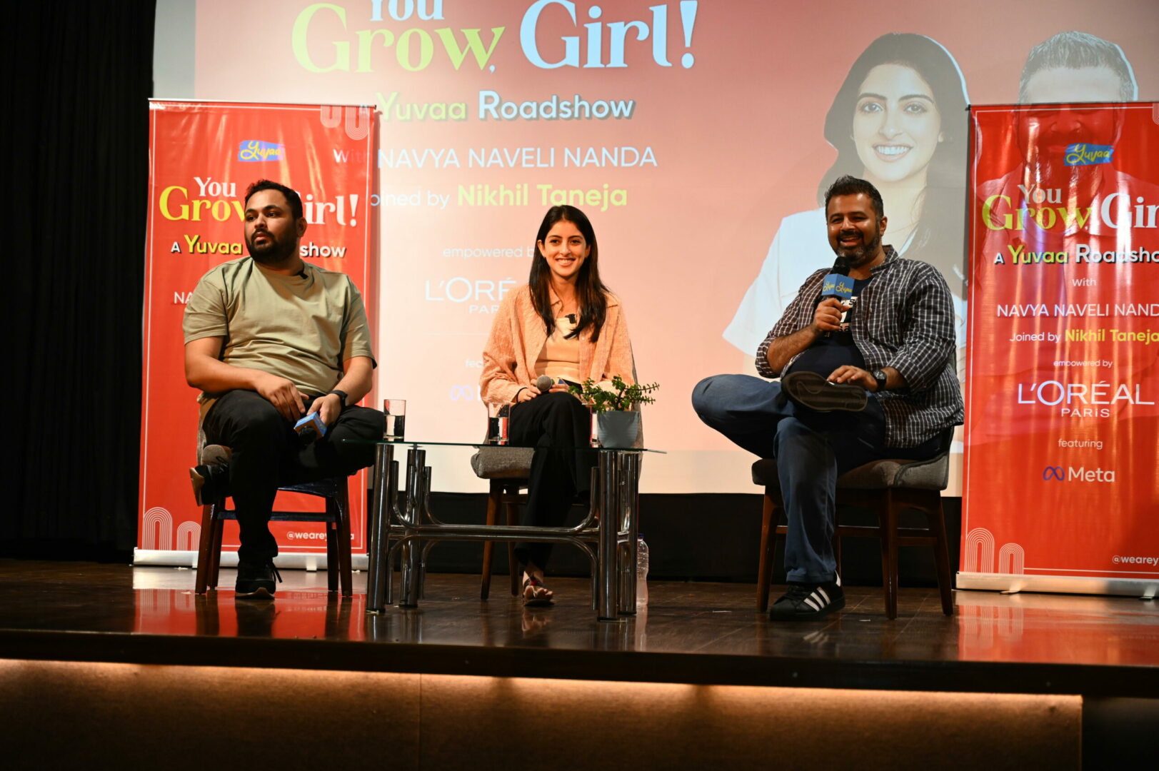You Grow Girl, a Yuvaa Roadshow with Ms. Navya Naveli Nanda, joined by Nikhil Taneja