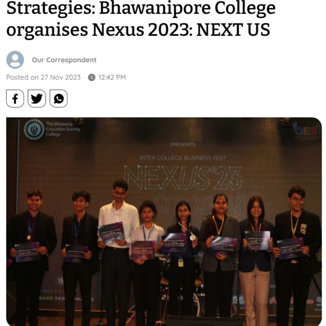 The Telegraph-Edugraph ABP Digital coverage of the Inter-College Business Fest, Nexus 2023: NEXT US.