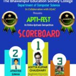 Report on Apti-Fest: Inter-College Aptitude Competition