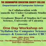 Workshop on UG Computer Science Syllabus under CBCS with BOS Members 2018