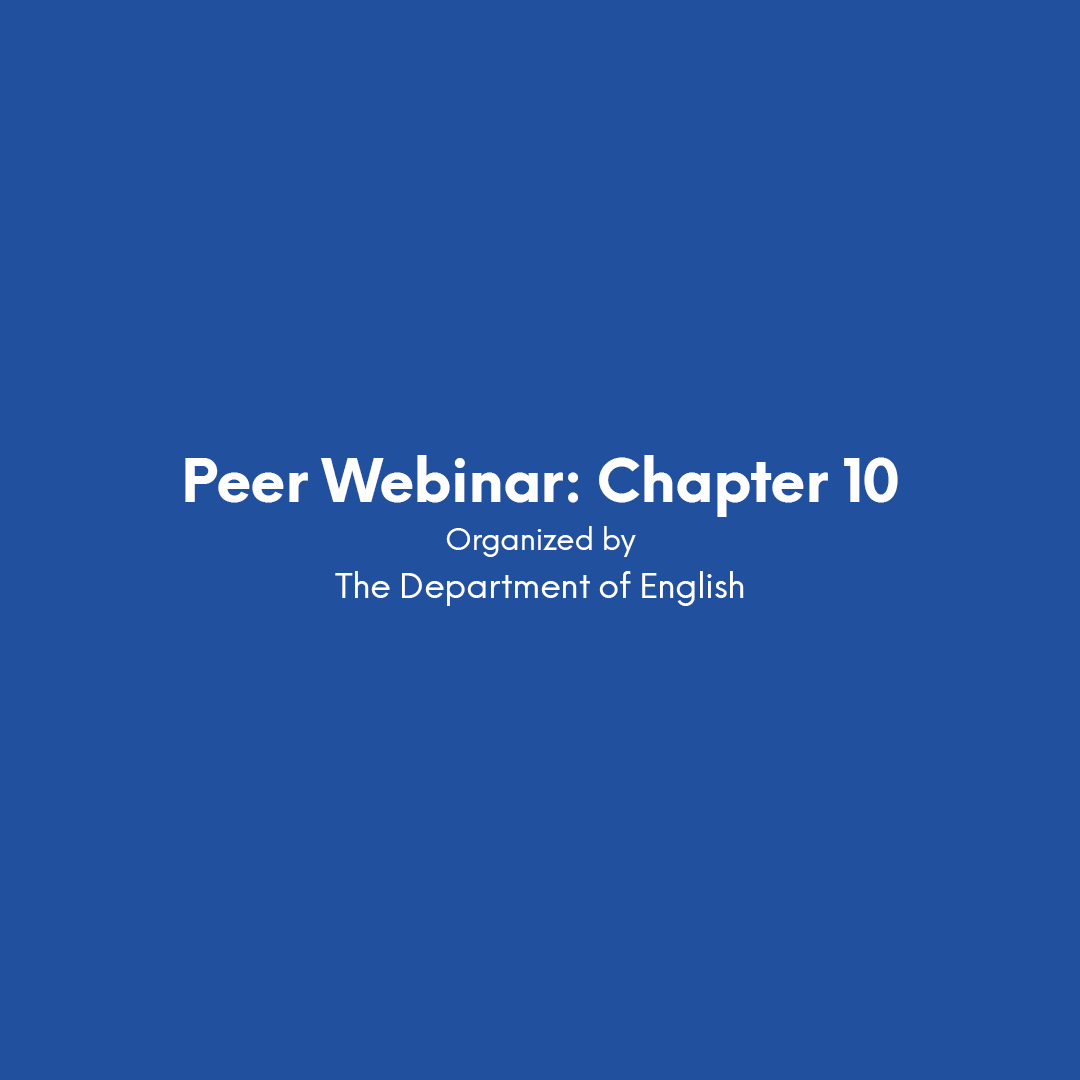 Peer Webinar: Chapter 10