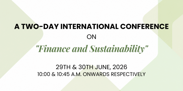 A two day international conference on "Finance and Sustainability"